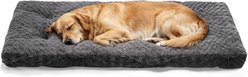 Mora Pets Rose Velvet Thickened Non-Slip Orthopedic Bolster Dog Mat, Large: 54 x 24.8-in, Dark Gray