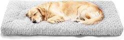 Mora Pets Rose Velvet Thickened Non-Slip Orthopedic Bolster Dog Mat, Large: 54 x 24.8-in, Light Gray