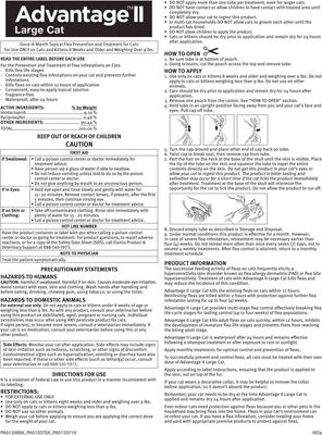Show full view: Advantage II Flea Spot Treatment for Cats, over 9 lbs, 6 Doses (6-mos. supply) slide 7 of 9