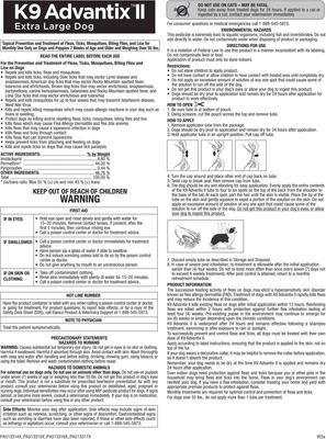 Show full view: K9 Advantix II Flea & Tick Spot Treatment for Dogs, over 55 lbs, 6 Doses (6-mos. supply) slide 6 of 8