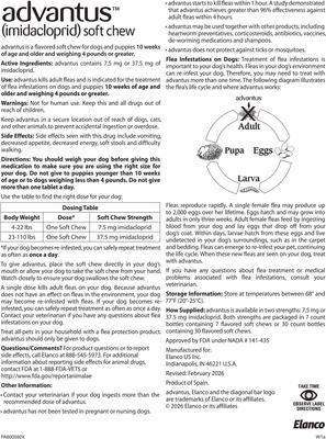 Show full view: Advantus Flea Oral Treatment for Dogs, 23-110 lbs, 30 Soft Chews slide 8 of 9
