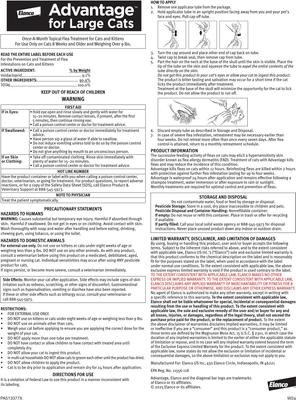 Show full view: Advantage Topical Flea Prevention for Large Cats, 9 lbs+, 2-Monthly Treatments slide 8 of 8