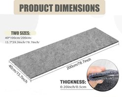 DOPZER 2-Pack Self-Adhesive Cat Scratch Pad & Couch Protector, Grey, 78.7 x 15.8 x 0.2-in slide 2 of 6