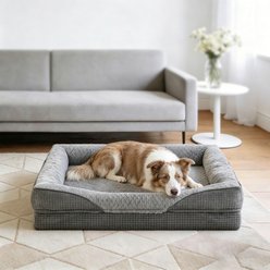 Invenho Orthopedic Washable Egg Crate Memory Foam Couch Dog Bed, Grey, X-Large slide 2 of 7