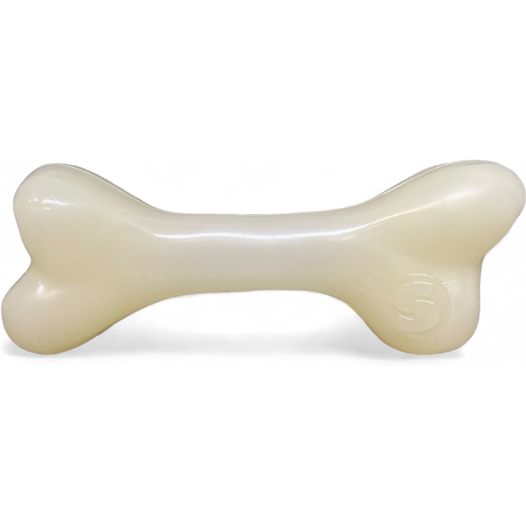 SodaPup PUP-X Durable Floats Rubber Bone Water Ball Dog Chew Toy, Glow-in-the-Dark, Large