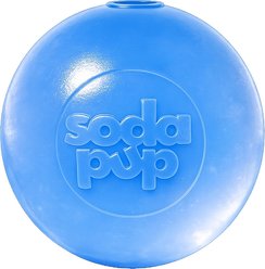 SodaPup Durable Floating Light-Up Strobe Ball Dog Toy, Blue, Medium