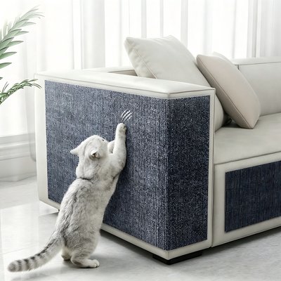 DOPZER DOPZER 2-Pack Self-Adhesive Cat Scratch Pad & Couch Protector, Dark Grey, 39.4 x 15.8 x 0.2-in