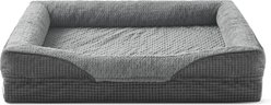 Invenho Orthopedic Washable Egg Crate Memory Foam Couch Dog Bed, Grey, X-Large