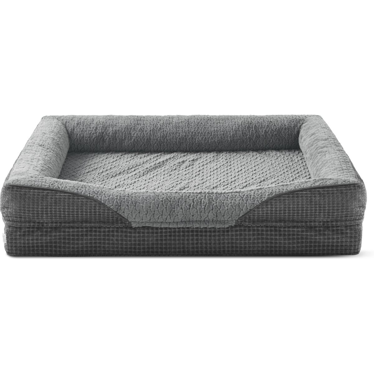 Invenho Orthopedic Washable Egg Crate Memory Foam Couch Dog Bed, Grey, X-Large