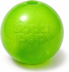 USA-K9 Soft PUP-X Rubber Floating Fetch Ball Dog Toy with Treat Dispenser, Medium, Glow-in-the-Dark Glitter