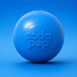 SodaPup Durable Water Squeak Ball Dog Chew Toy, Medium, Light Blue