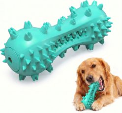 Kseroo Squeaky Dental Training Chew Dog Toy, Aqua Blue