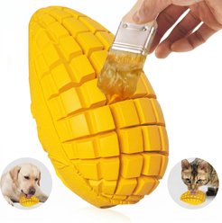 Kseroo Mango Training Chew Dog Toy, Yellow/Green, Small