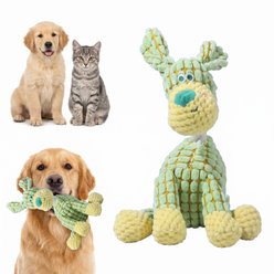 Kseroo Dog Squeaky Training Plush Dog Toy, Green