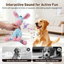 Kseroo Donkey Squeaky Training Plush Dog Toy, Blue slide 2 of 7