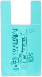Messy Mutts Advanced BioRecycle Poop Bag with Tie Up Handle Bags, Unscented, 10 x 7 x 4.5-in, 180 count, Teal