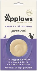Applaws Variety Puree Selection Lickable Cat Treats, 0.5-oz tube, 60 count bundle