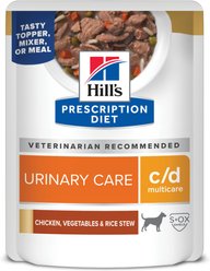 Hill's Prescription Diet c/d Multicare Canine Chicken, Vegetables & Rice Stew Wet Dog Food, 2.8-oz pouch, case of 24