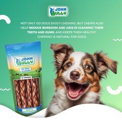 John Bully Collagen Braided 12-inch Beef Natural Dog Chew, 6 count slide 2 of 6