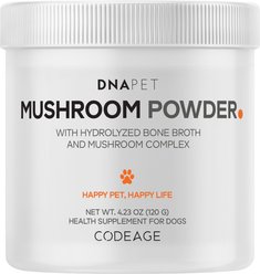 DNA Pet Mushroom Powder Immune Support Supplement for Dogs, 4.23-oz canister