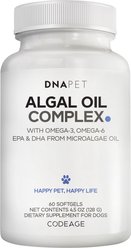 DNA Pet Algal Oil Complex Skin & Coat Supplement for Dogs, 4.5-oz bottle