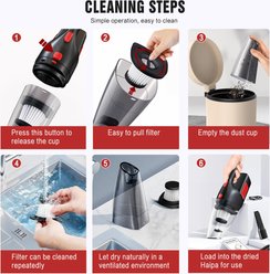 LFC PETS 902 Portable Cordless Handheld Vacuum Cleaner, 13.77 x 3.54 x 4.13-in, Blue slide 2 of 7