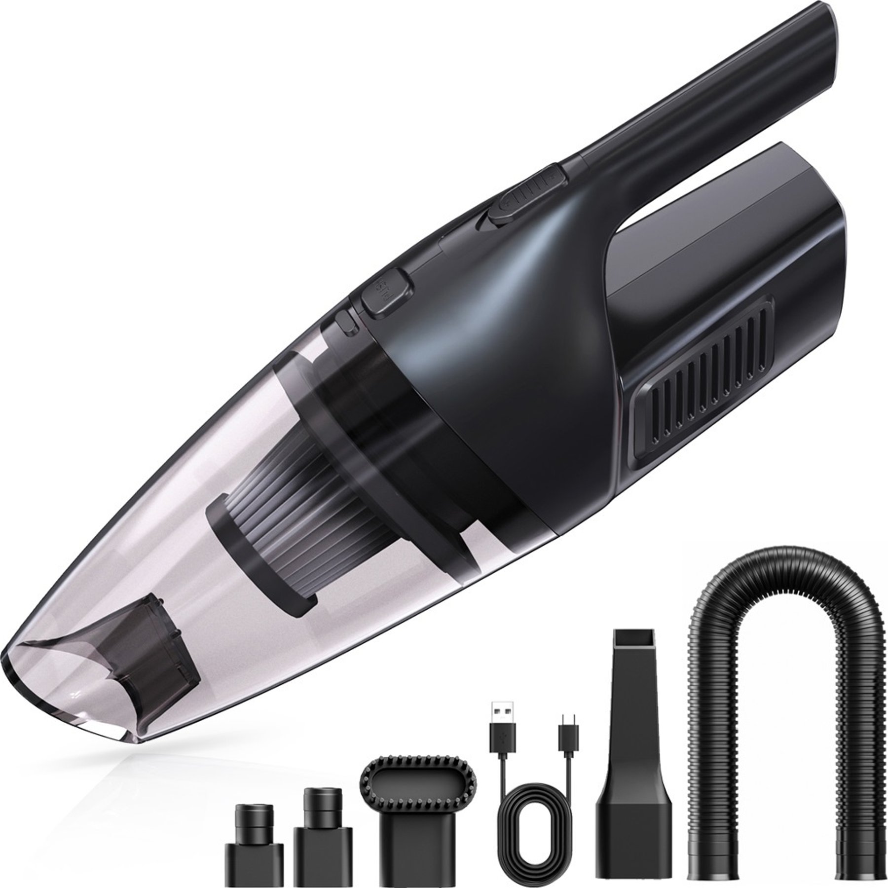 LFC PETS 902 Portable Cordless Handheld Vacuum Cleaner, 13.77 x 3.54 x 4.13-in, Black