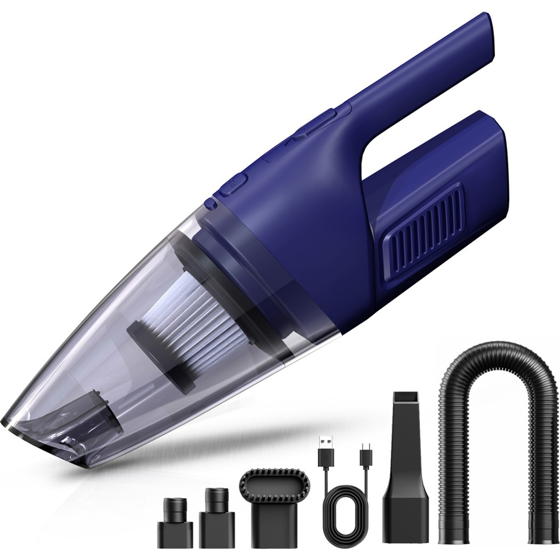 LFC PETS 902 Portable Cordless Handheld Vacuum Cleaner, 13.77 x 3.54 x 4.13-in, Blue