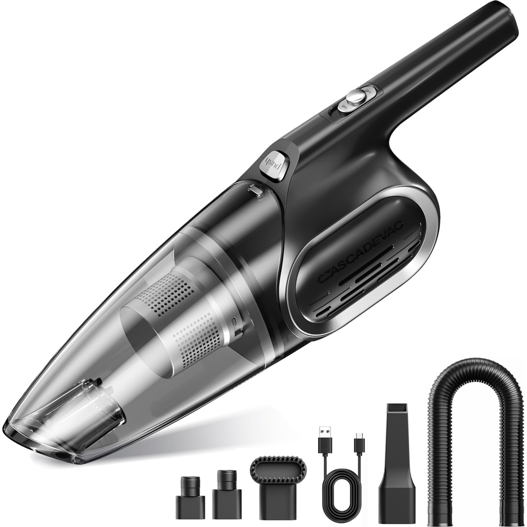 LFC PETS 809 Portable Cordless Handheld Vacuum Cleaner, 13.77 x 3.54 x 4.13-in, Black/Grey