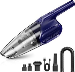 LFC PETS 809 Portable Cordless Handheld Vacuum Cleaner, 13.77 x 3.54 x 4.13-in, Blue