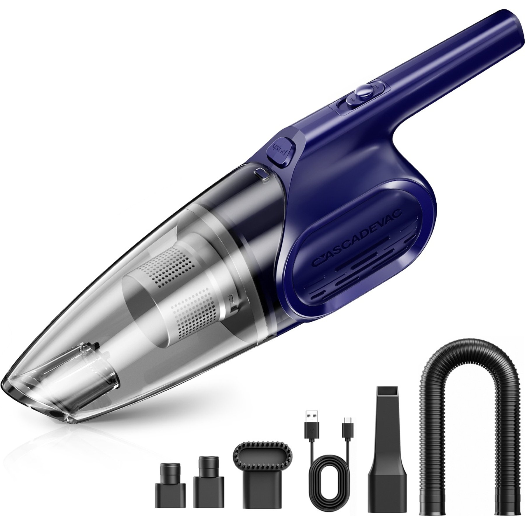 LFC PETS 809 Portable Cordless Handheld Vacuum Cleaner, 13.77 x 3.54 x 4.13-in, Blue