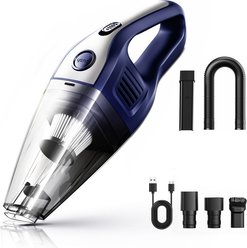 LFC PETS 901 Portable Cordless Handheld Vacuum Cleaner, 13.77 x 1.49 x 1.37-in, Blue/Silver