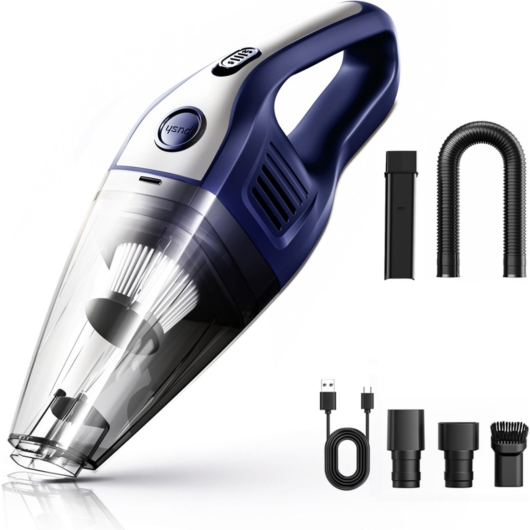 LFC PETS 901 Portable Cordless Handheld Vacuum Cleaner, 13.77 x 1.49 x 1.37-in, Blue/Silver