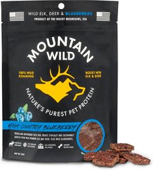 Mountain Wild Grain-Free Elk & Venison High Country Blueberry Soft & Chewy Dog Treats, 8-oz bag slide 1 of 9