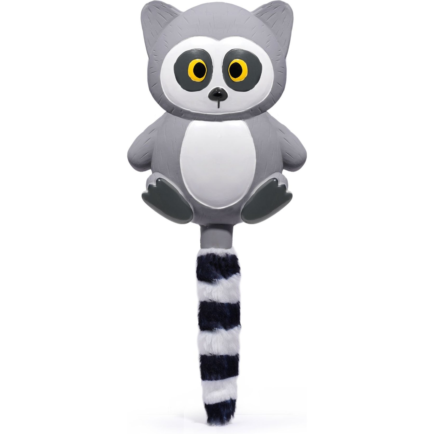 HugSmart Lemur Latex Plush Squeaky Dog Chew Toy, Grey, Small/Medium: 14 x 6 x 2.2-in