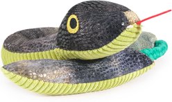 HugSmart Snake Rope Tug Squeaky Plush Dog Toy, Green, Medium/Large: 32 x 2.8 x 2.8-in