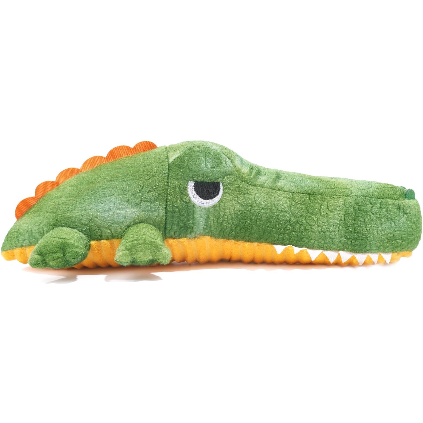 HugSmart Crocodile Squeaky Plush Dog Toy, Green, Small/Medium: 12.6 x 6.3 x 4-in