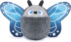 HugSmart Squeaky Spiky Plush Morpho Butterfly Exercise Ball Dog Toy, Blue/Grey, Medium: 5 x 11 x 3.5-in