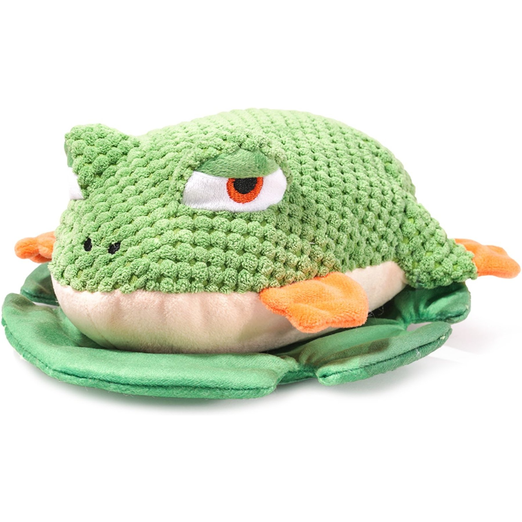 HugSmart Tree Frog Squeaky Crinkle Plush Dog Toy, Green, Small/Medium: 9 x 8.6 x 4-in