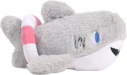 HugSmart Shark Squeaky Plush Dog Toy, Grey, Medium/Large: 11.4 x 6.7 x 5.5-in slide 1 of 4