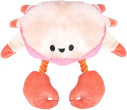 HugSmart Crab Squeaky Plush Dog Toy, Orange, Medium/Large: 12.5 x 11.5 x 3.5-in