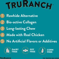 TruRanch Chicken Collagen Roll Hard Chew Dog Treats, 9-in, 20 count slide 2 of 9