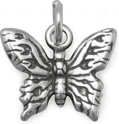 Best FURever Friends Sterling Silver Pretty Butterfly Charm