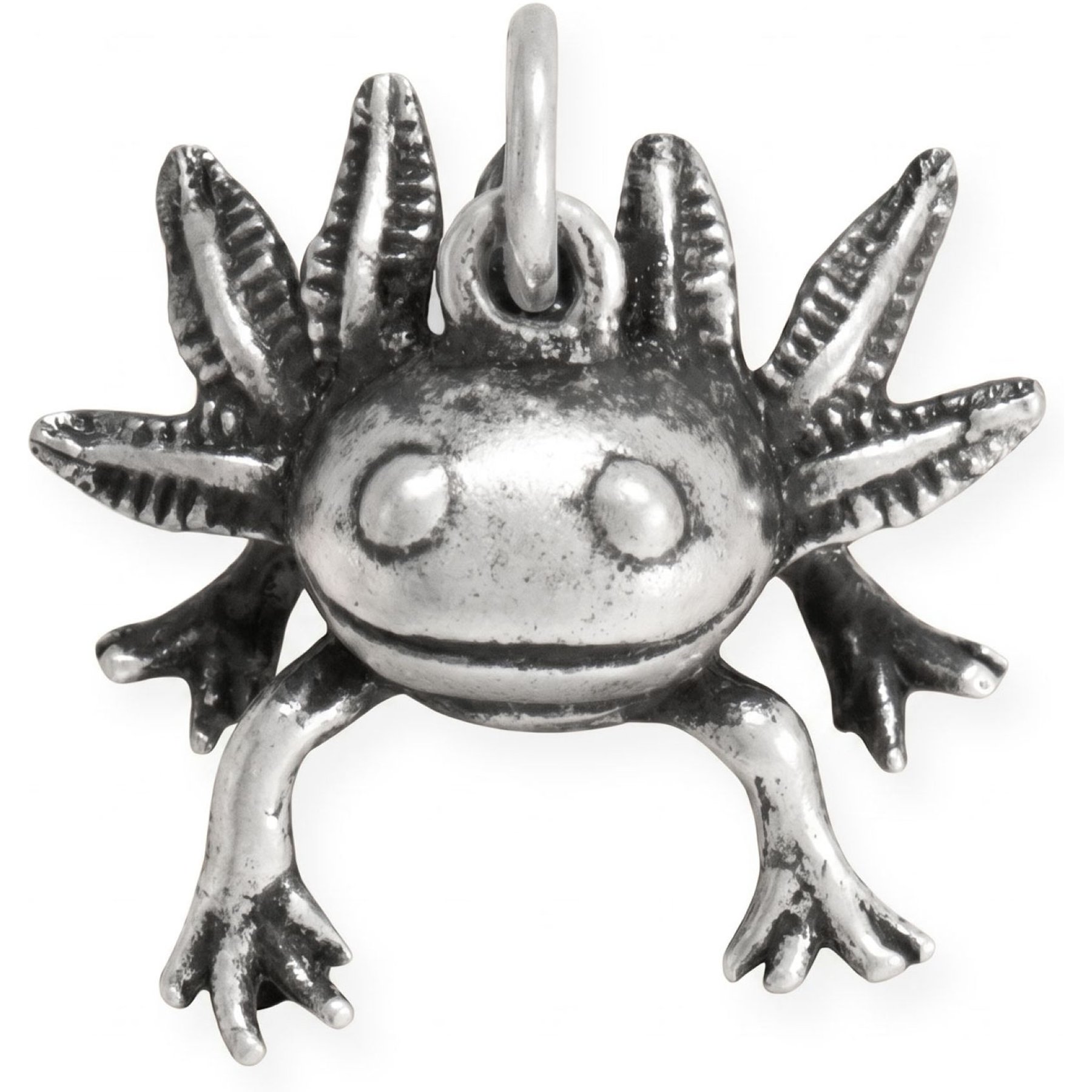 Best FURever Friends Sterling Silver Cute Axolotl Charm
