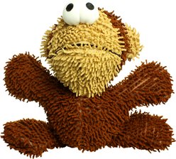 Mighty Microfiber Ball Monkey Squeaky Plush Dog Toy, Brown