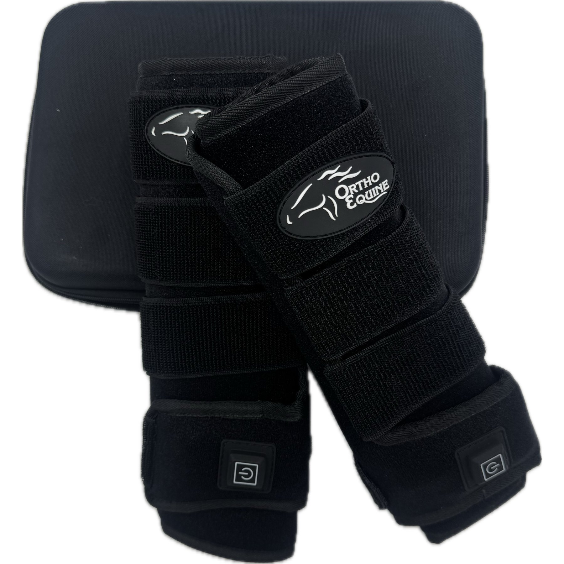 ORTHO EQUINE Red Light Horse Therapy Tendon Wrap Pair, Black