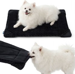 Bedsure Chew Resistant Crate Dog Mat Bed with Reinforced Corners, Black, S