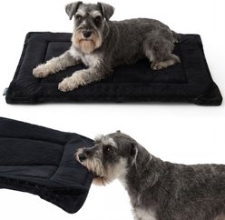 Bedsure Chew Resistant Crate Dog Mat Bed with Reinforced Corners, Black, M