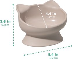 Kitty City Polypropylene Cat Ear Elevated Bowls, Pink & Teal Blue, 6.5-oz, 2 count slide 2 of 6