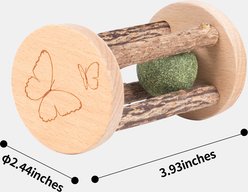 Lulu's World Wooden Butterfly Interactive Cat Roll Toy slide 2 of 8